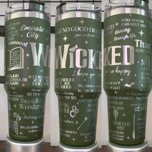Wicked Laser Engraved Tumbler