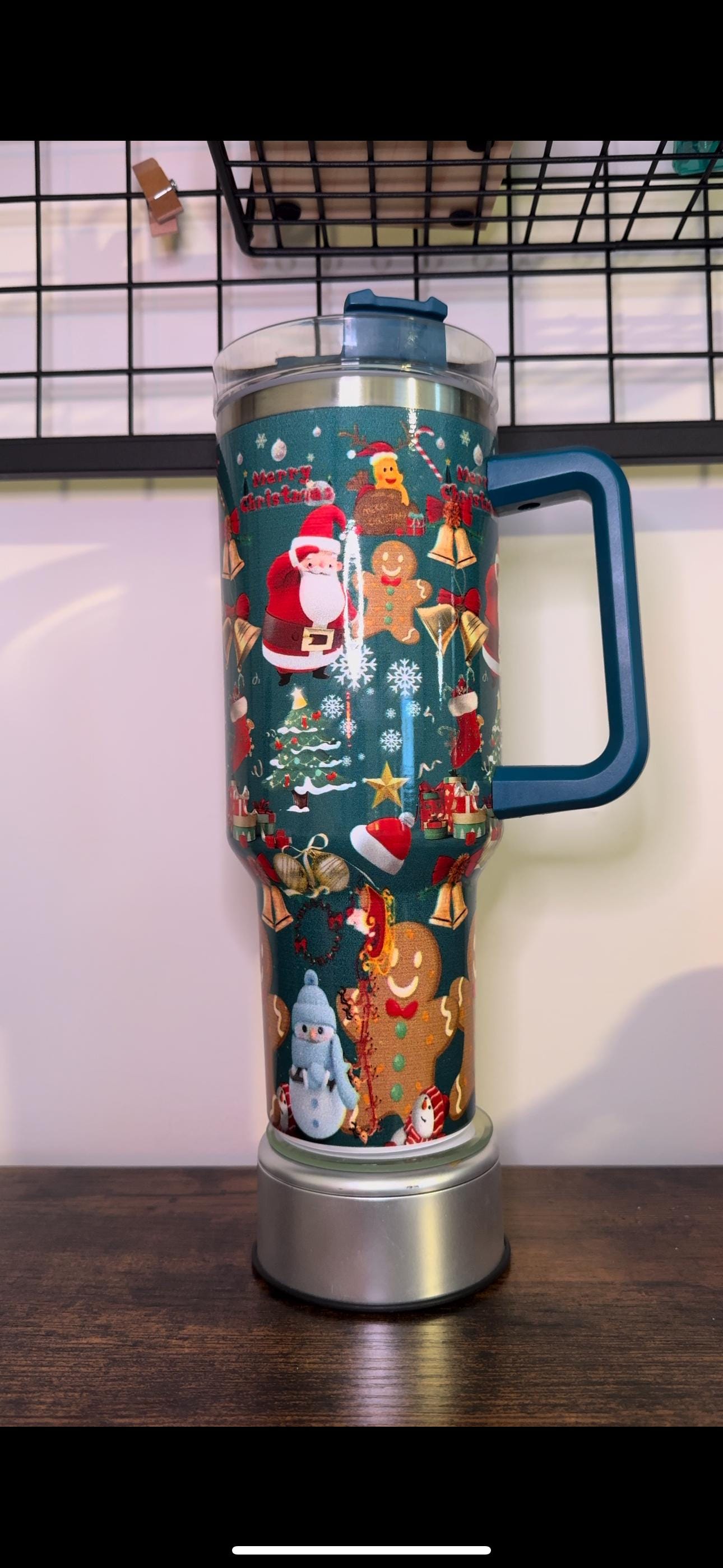 Christmas Santa/Gingerbread 40 oz tumbler