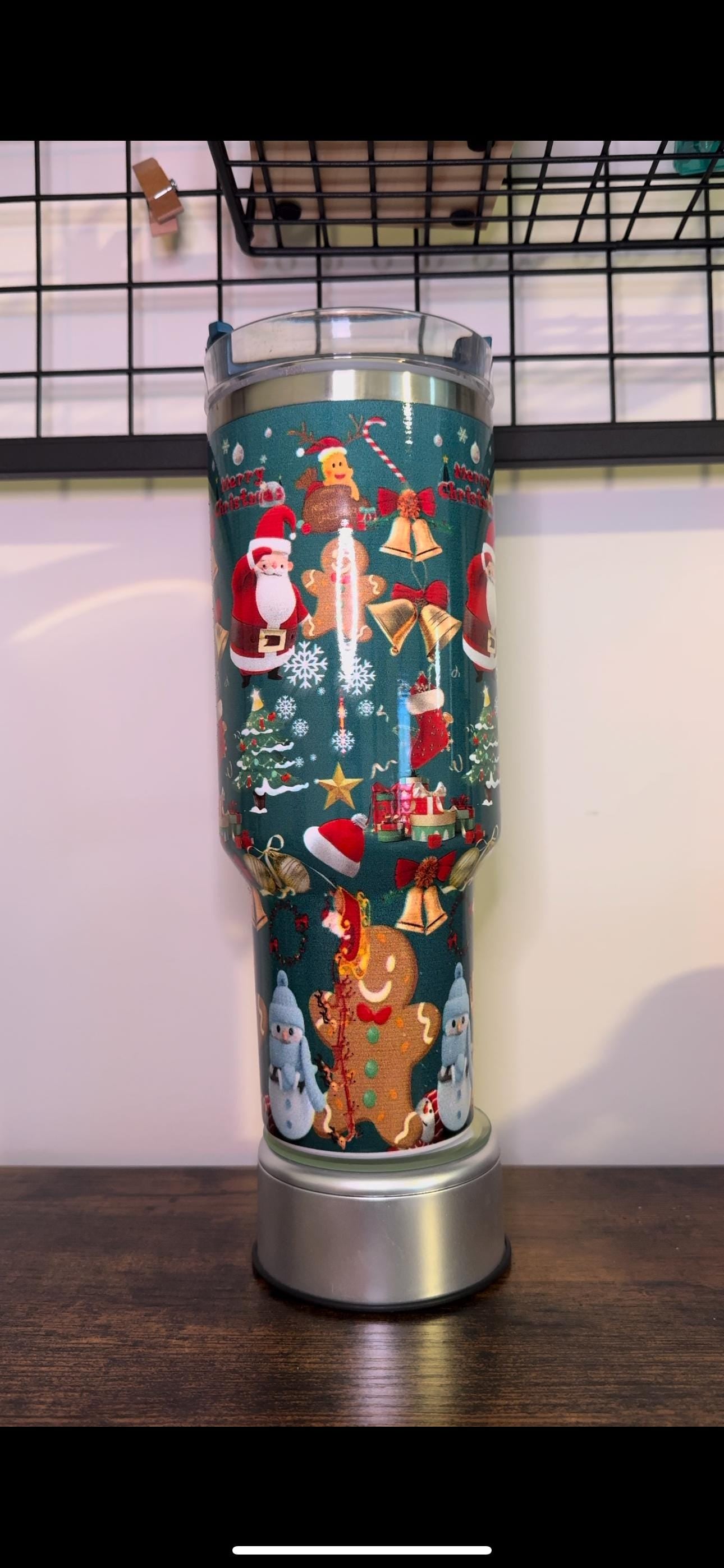 Christmas Santa/Gingerbread 40 oz tumbler