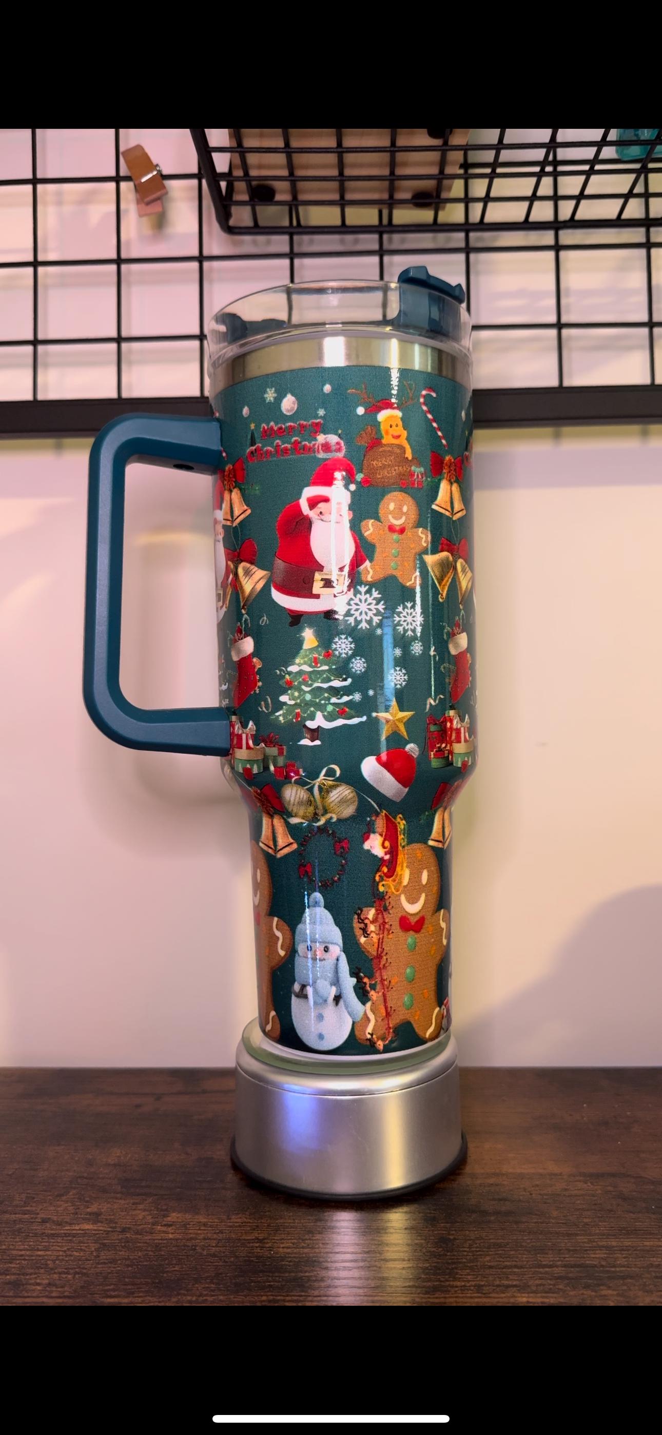 Christmas Santa/Gingerbread 40 oz tumbler